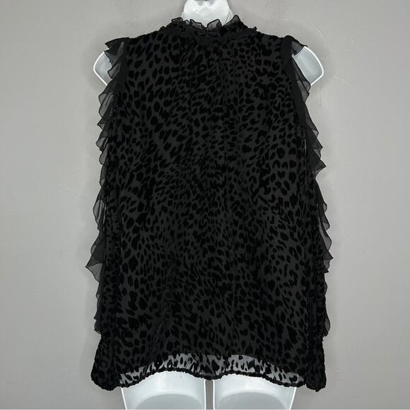 PARKER Top Womens Size Small Black Animal Print Fairy Grunge Mob Wife Whimsigoth - Picture 8 of 12